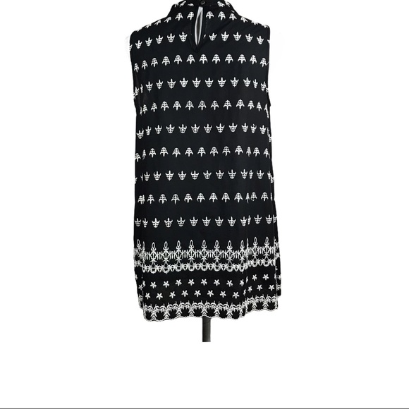 NEW With Tags PLEIONE Black/White Embroidered Tank Top Size XS - Picture 5 of 14